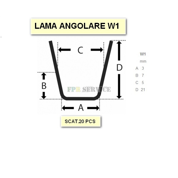 LAME PER RIGATORE W-1 (20 Pz)